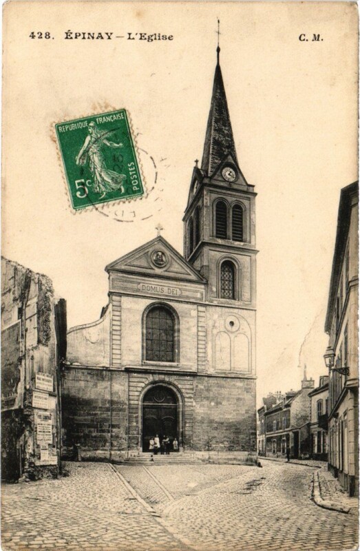 Carte postale ancienne Epinay Eglise