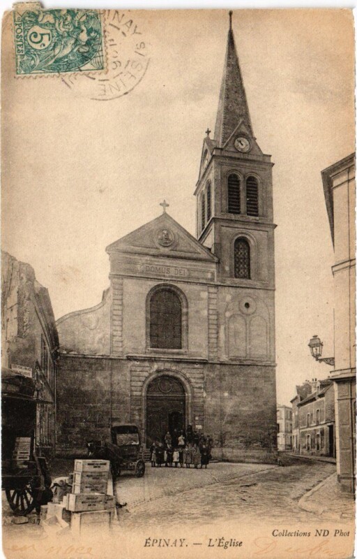 Carte postale ancienne Epinay Eglise