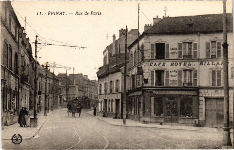 Carte postale ancienne Epinay Rue de Paris