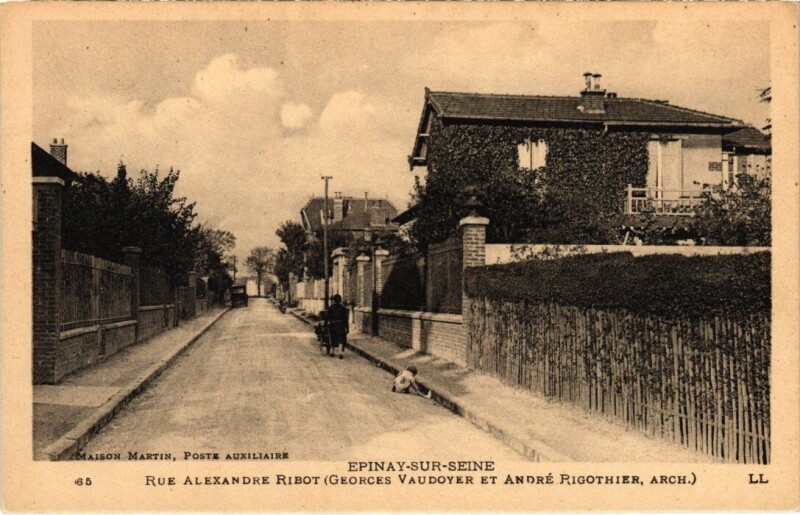 Carte postale ancienne Epinay Rue Alexandre Ribot