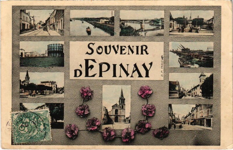 Carte postale ancienne Epinay souvenir