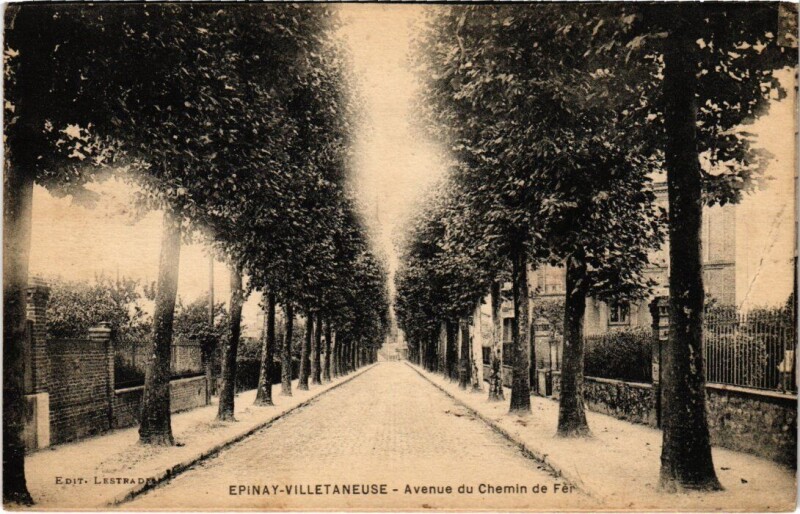 Carte postale ancienne Epinay Avenue du Chemin de Fer