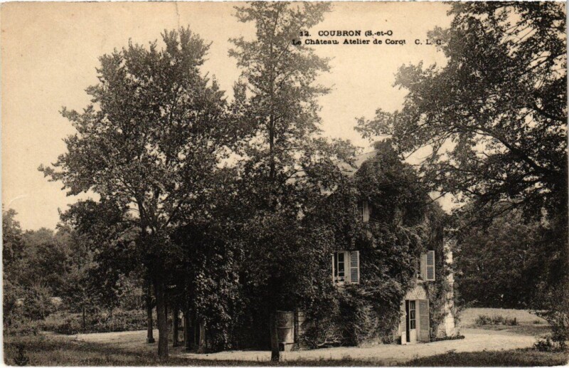 Carte postale ancienne Coubron Le Chateau Atelier de Corot à Coubron
