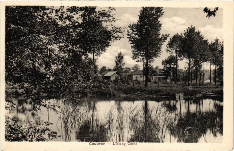 Carte postale ancienne Coubron Etang Corot à Coubron