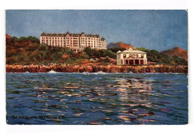 Carte postale ancienne Menton - Martin hotel pres à Menton
