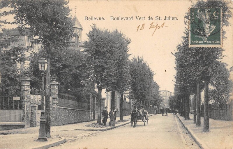 Carte postale ancienne Bellevue Boulevard Vert De Saint Julien