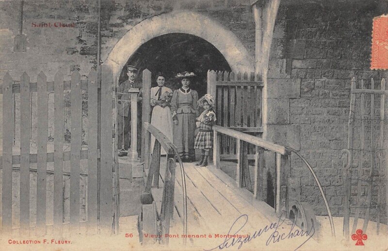 Carte postale ancienne Saint Cloud - Vieux Pont Menant A Montretout à Saint-Cloud