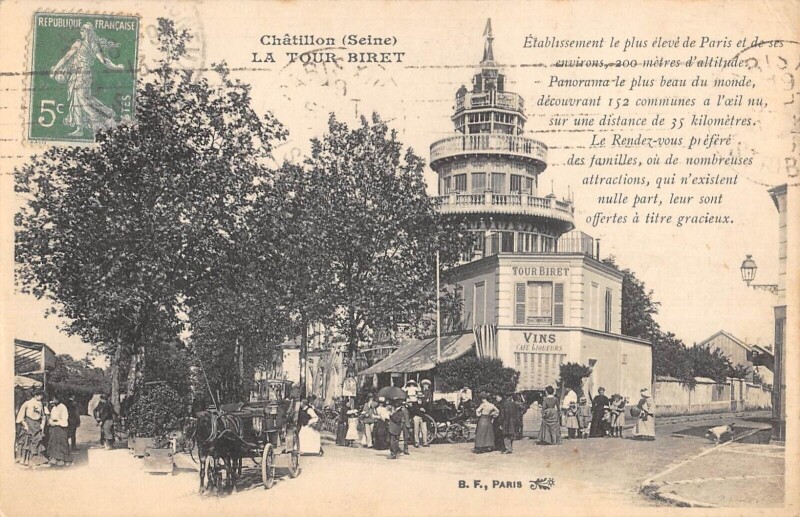 Carte postale ancienne Chatillon - La Tour Biret