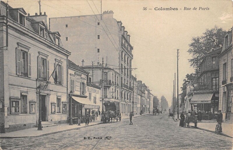 Carte postale ancienne Colombes - Rue De Paris à Colombes