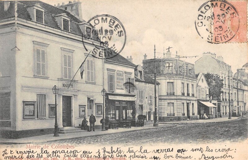 Carte postale ancienne Mairie De Colombes à Colombes