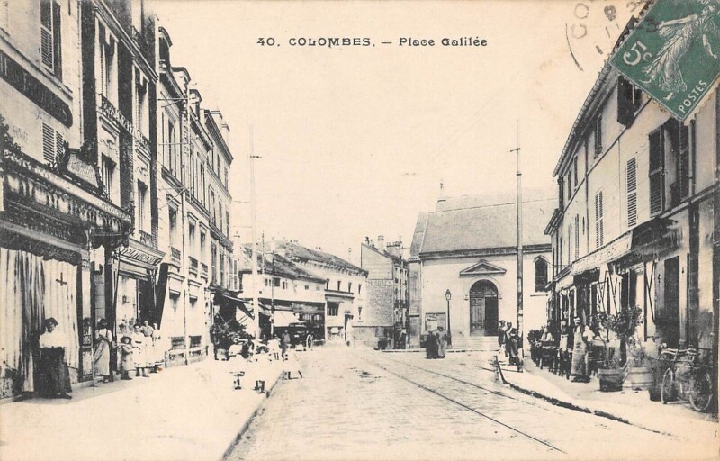 Carte postale ancienne Colombes - Place Galilee à Colombes