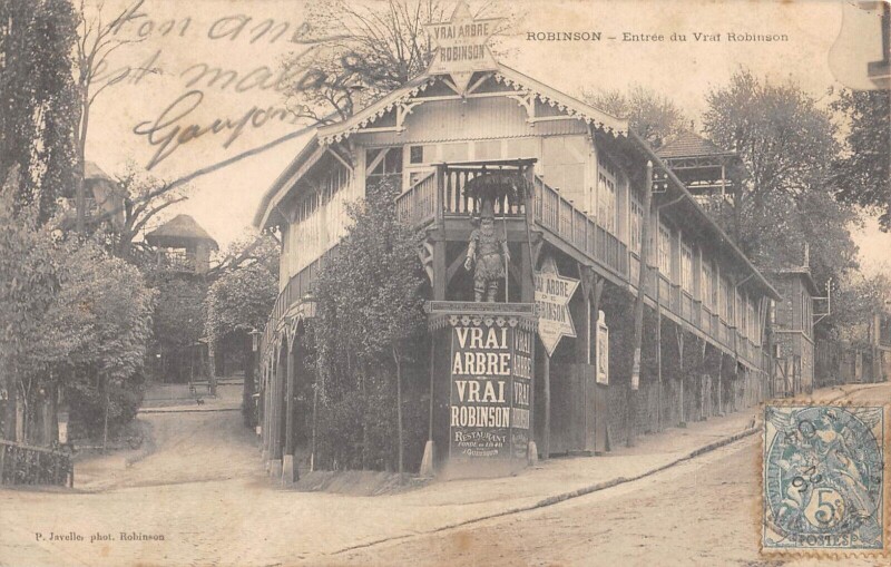 Carte postale ancienne Robinson / Entree Du Vrai Robinson