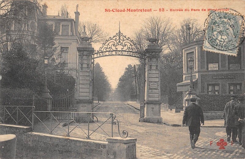 Carte postale ancienne Saint Cloud Montretout - Entree Du Parc De Montretout à Saint-Cloud