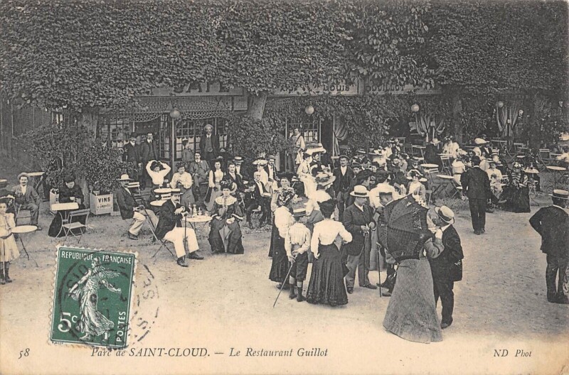 Carte postale ancienne Parc De Saint Cloud - Restaurant Guillot à Saint-Cloud