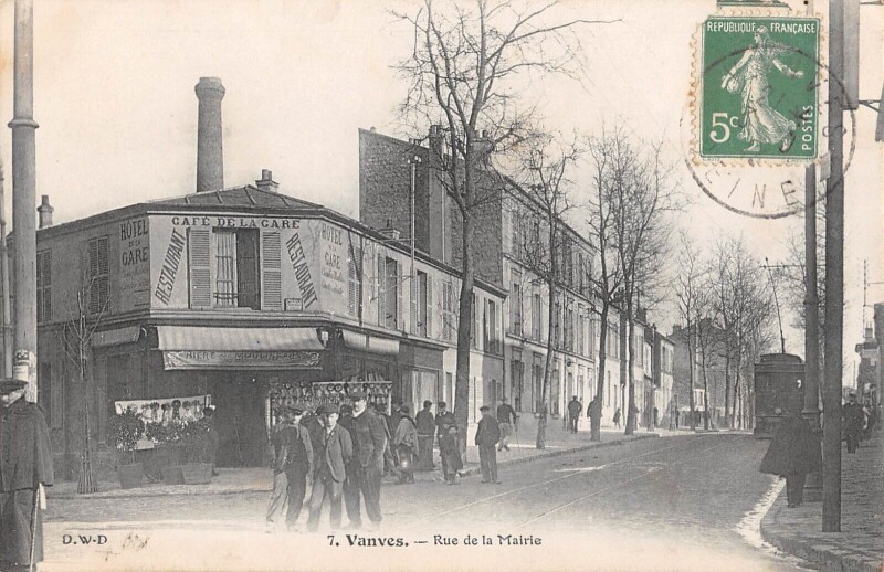 Carte postale ancienne Vanves - Rue De La Mairie à Vanves