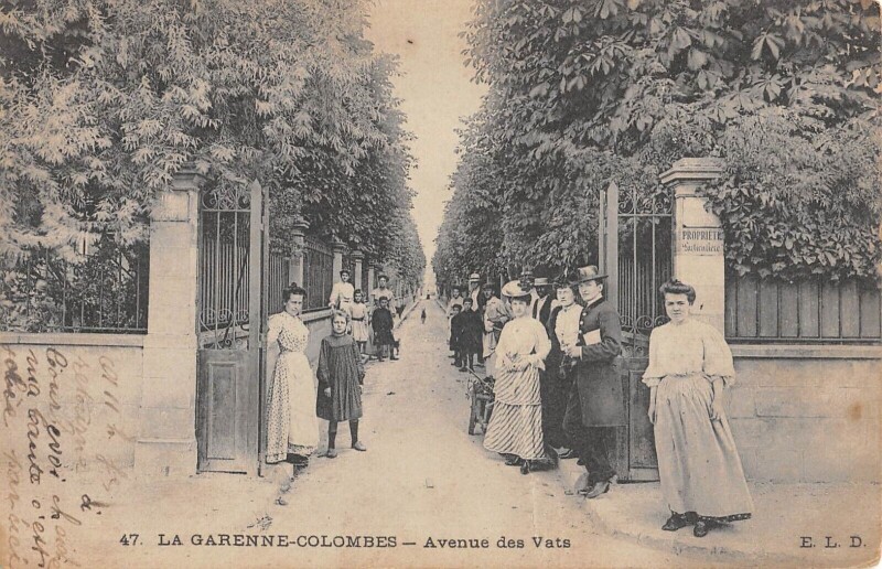 Carte postale ancienne La Garenne Colombes - Avenue Des Vats à Colombes