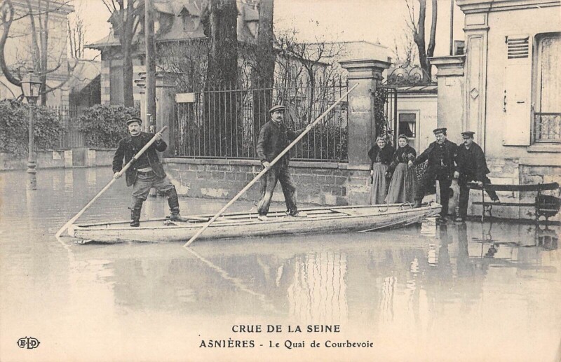 Carte postale ancienne Asnieres - Quai De Courbevoie à Courbevoie