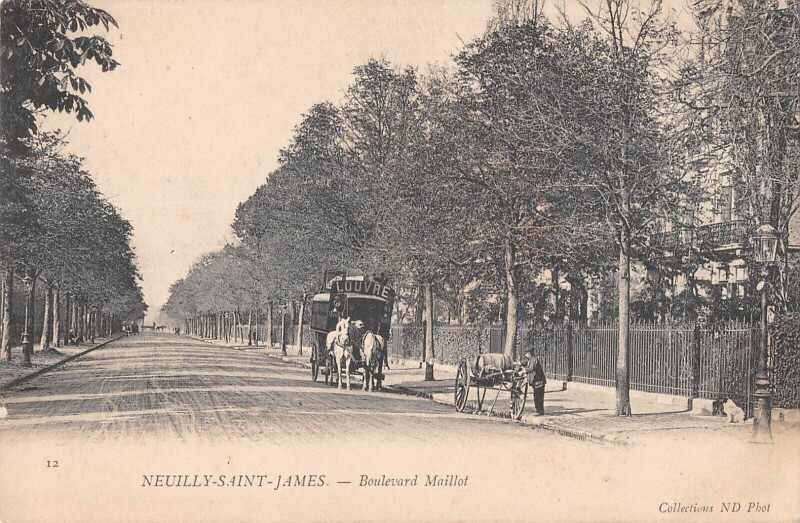 Carte postale ancienne Neuilly Saint James - Boulevard Maillot