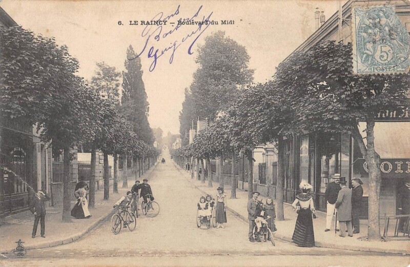 Carte postale ancienne Le Raincy - Boulevard Du Midi au Raincy