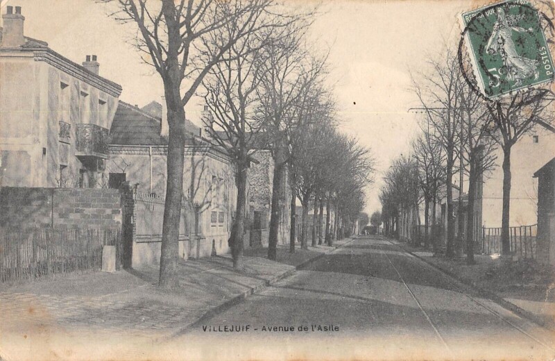 Carte postale ancienne Villejuif - Avenue De L'Asile à Villejuif