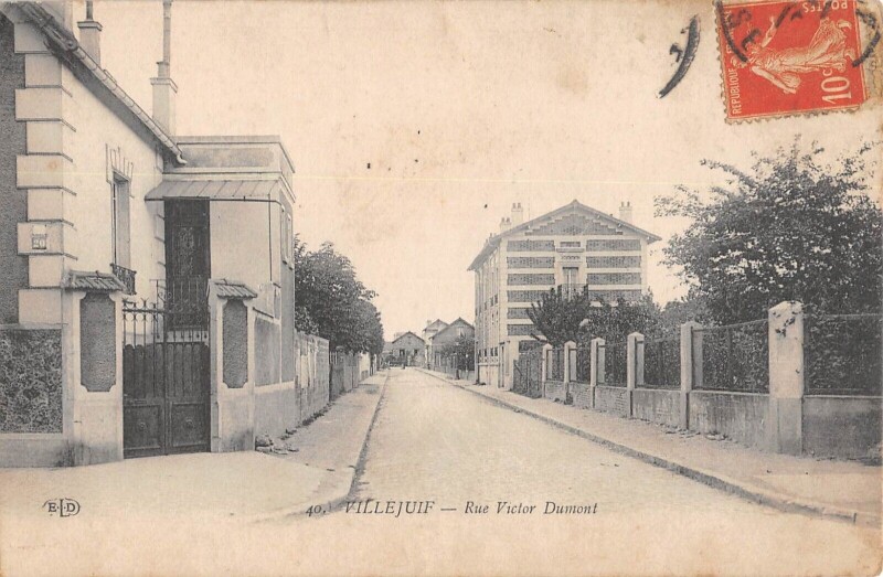 Carte postale ancienne Villejuif - Rue Victor Dumont à Villejuif