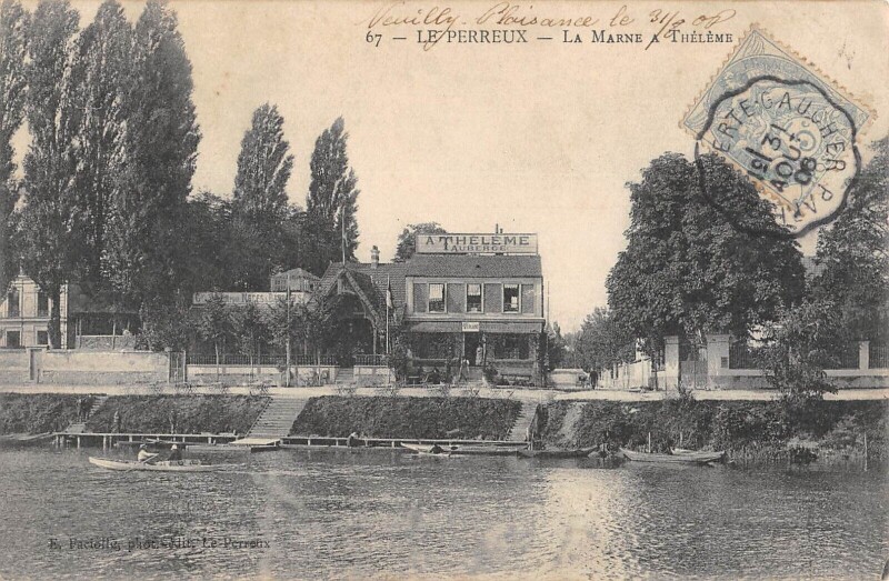 Carte postale ancienne Le Perreux - La Marne A Theleme