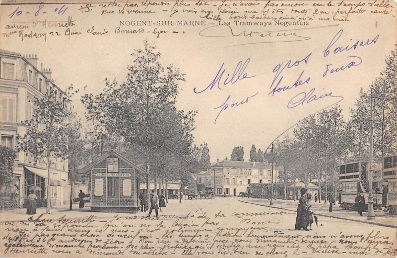 Carte postale ancienne Nogent Sur Marne - Les Tramways Nogentais à Nogent-sur-Marne