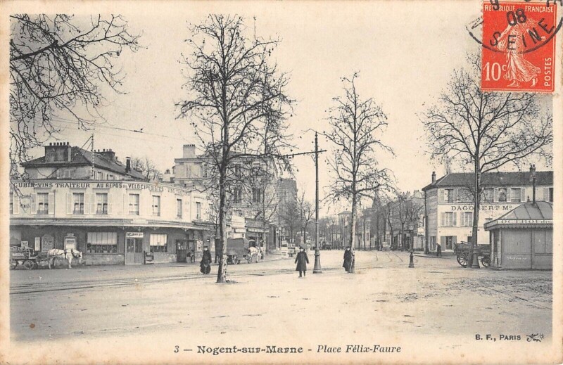 Carte postale ancienne Nogent Sur Marne - Place Felix Faure à Nogent-sur-Marne