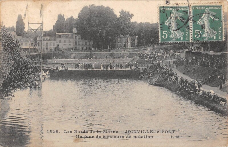 Carte postale ancienne Joinville Le Pont - Un Jour De Concours De Natation à Joinville-le-Pont