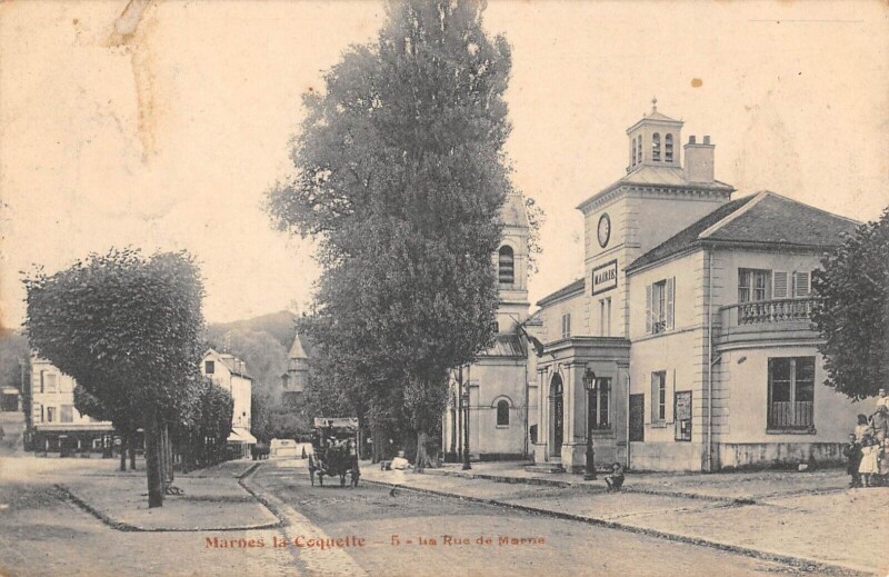Carte postale ancienne Marne La Coquette - La Rue De Marne