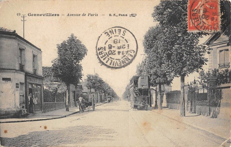 Carte postale ancienne Gennevilliers / Avenue De Paris à Gennevilliers