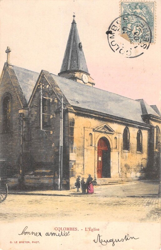 Carte postale ancienne Colombes / Eglise à Colombes