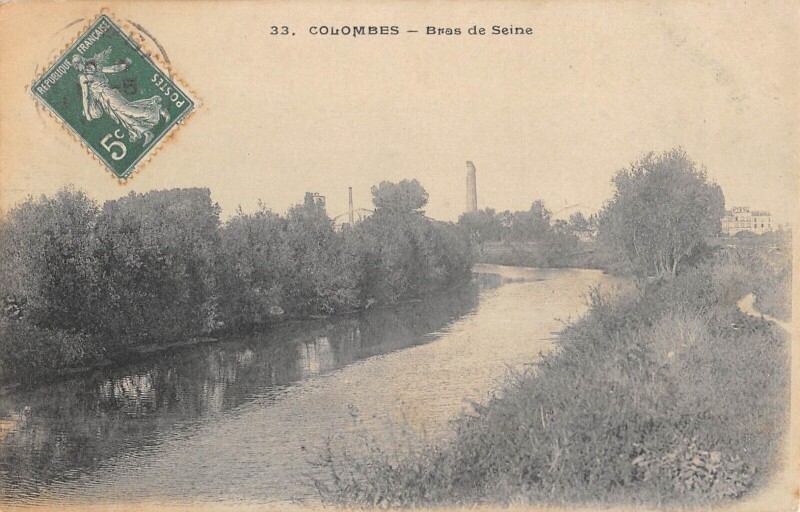 Carte postale ancienne Colombes - Bras De Seine à Colombes
