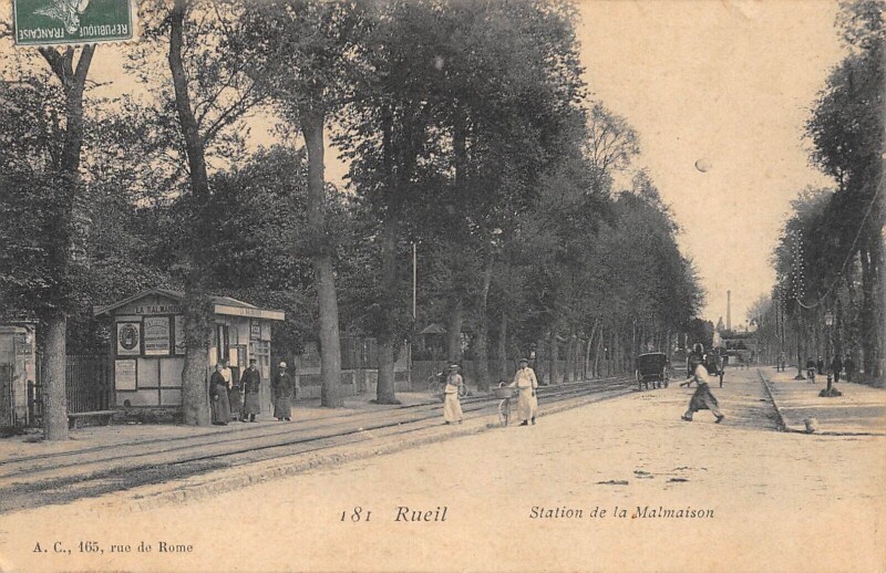 Carte postale ancienne Rueil / Station De Malmaison