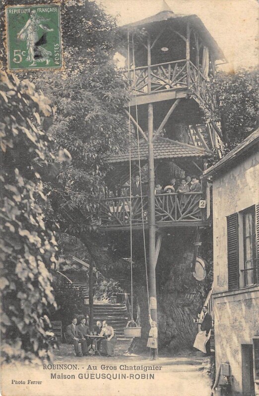 Carte postale ancienne Robinson - Au Gros Chataignier - Maison Gueusquin Robin