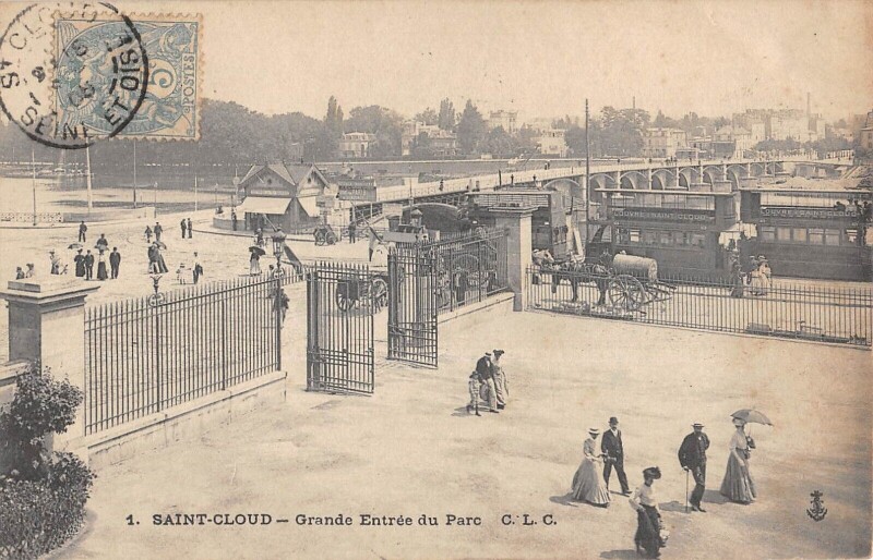 Carte postale ancienne Saint Cloud / Grande Entree Du Parc à Saint-Cloud