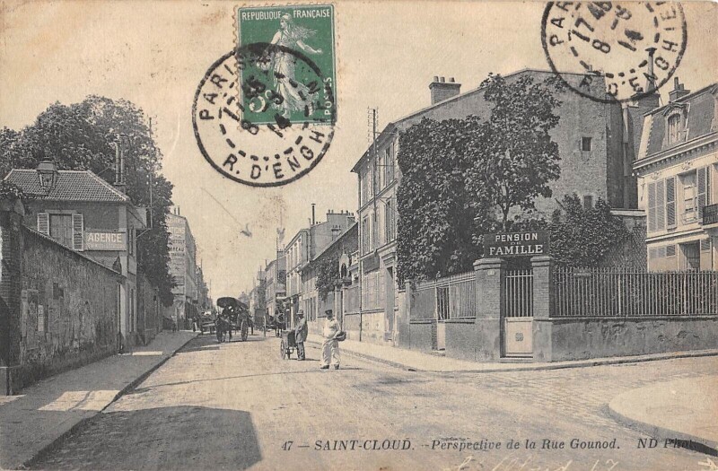 Carte postale ancienne Saint Cloud - Perspective De La Rue Gounod à Saint-Cloud