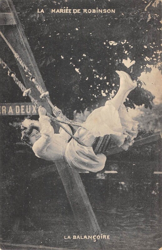 Carte postale ancienne La Mariee De Robinson - La Balancoire
