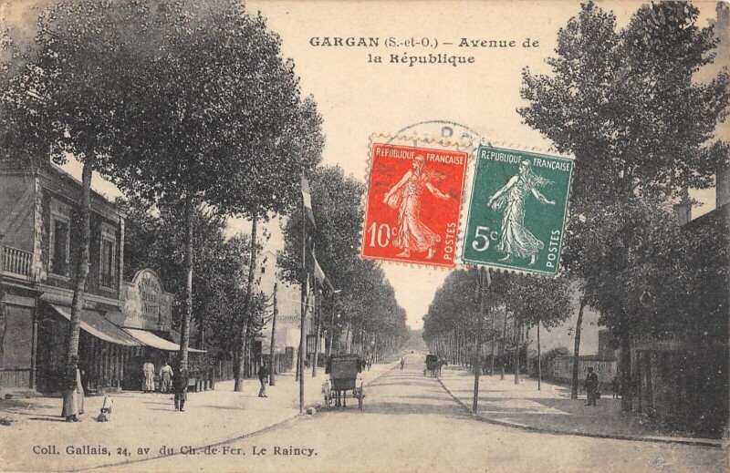 Carte postale ancienne Gargan - Avenue De La Republique