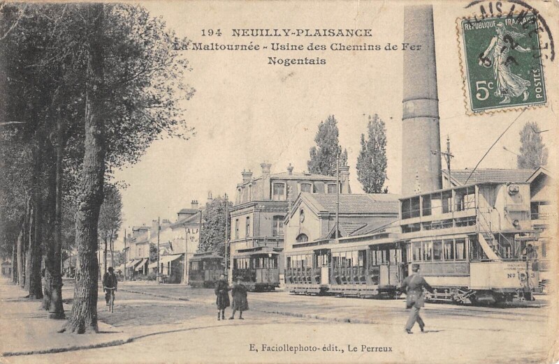Carte postale ancienne Neuilly Plaisance - La Maltournee - Usine Des Chemins De Fer Nogentais à Neuilly-Plaisance