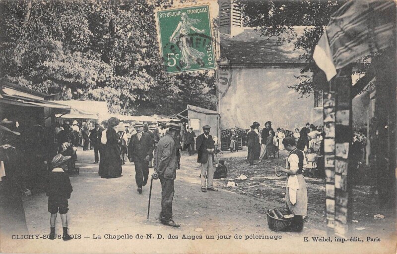 Carte postale ancienne Clichy Sous Bois - La Chapelle De N.d.des Anges à Clichy-sous-Bois