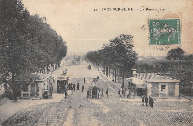 Carte postale ancienne La Porte d'Ivry à Paris 13e
