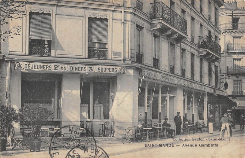 Carte postale ancienne Saint Mande - Avenue Gambetta