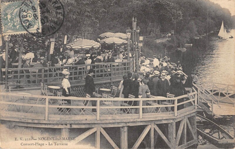 Carte postale ancienne Nogent Sur Marne / Convert Plage / Terrasse à Nogent-sur-Marne