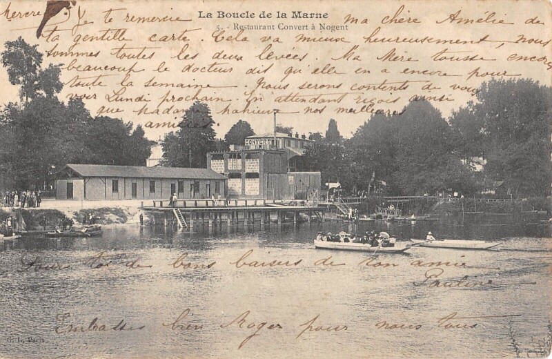 Carte postale ancienne Restaurant Convert A Nogent