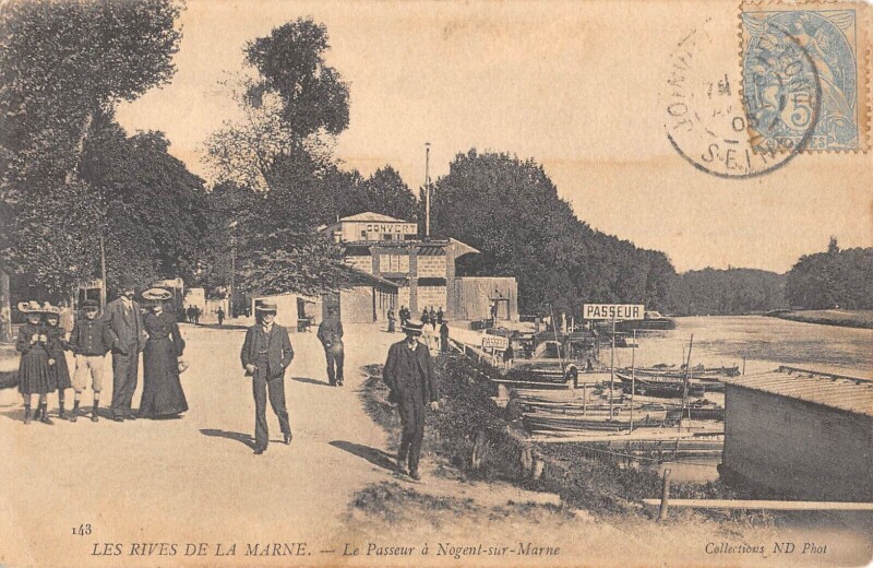 Carte postale ancienne Les Rives De La Marne - Le Passeur A Nogent Sur Marne à Nogent-sur-Marne