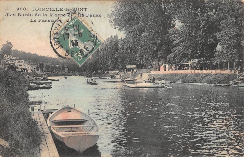 Carte postale ancienne Joinville Le Pont - Ile Fanac - Le Passeur à Joinville-le-Pont