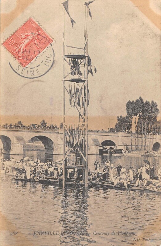 Carte postale ancienne Joinville Le Pont - Concours De Plongeon à Joinville-le-Pont