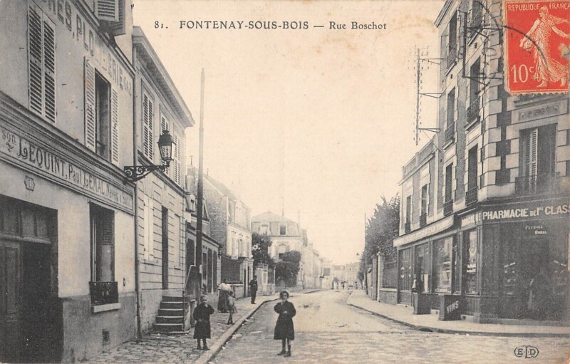 Carte postale ancienne Fontenay Sous Bois - Rue Boschot à Fontenay-sous-Bois