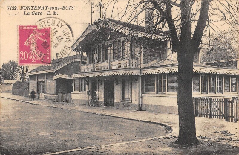 Carte postale ancienne Fontenay Sous Bois - La Gare à Fontenay-sous-Bois